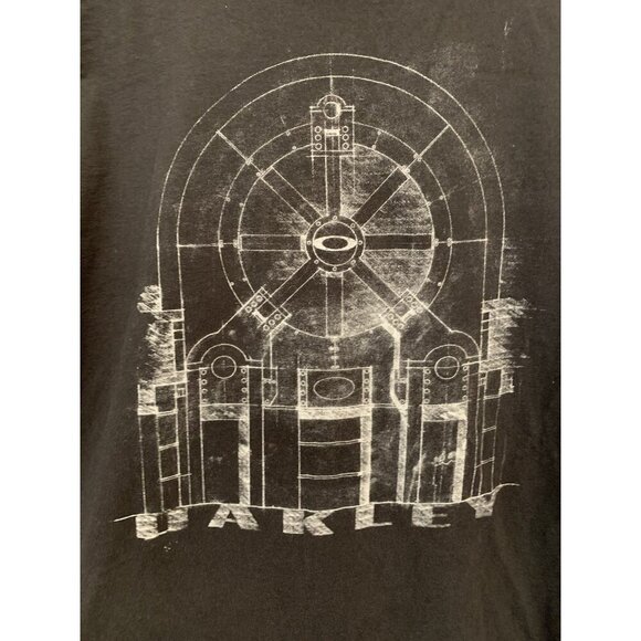 Oakley Grey Long Sleeve Shirt Men’s Large Graphic Print - Picture 2 of 5
